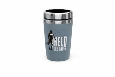 Thermobecher "Held des Tages", Isolierbecher to go, 240 ml